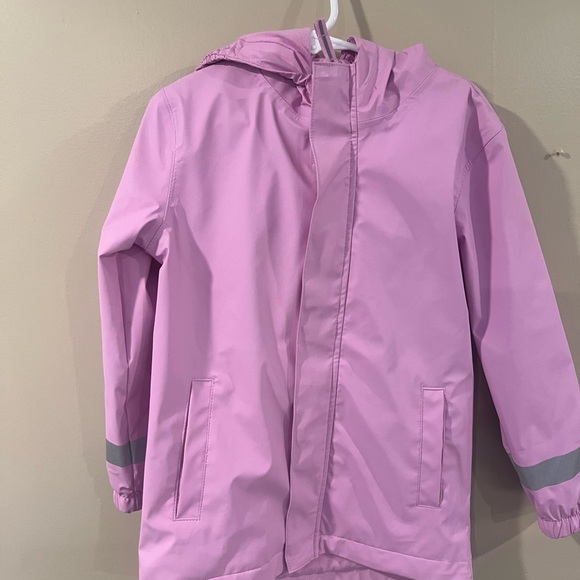 Girls 5T Lined Hooded Raincoat - Picture 1 of 4